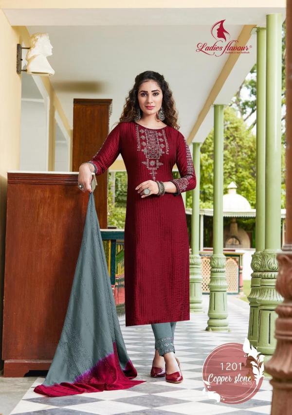 Ladies Flavour Copper Stone 12 Festive Wear Ready Made Collection